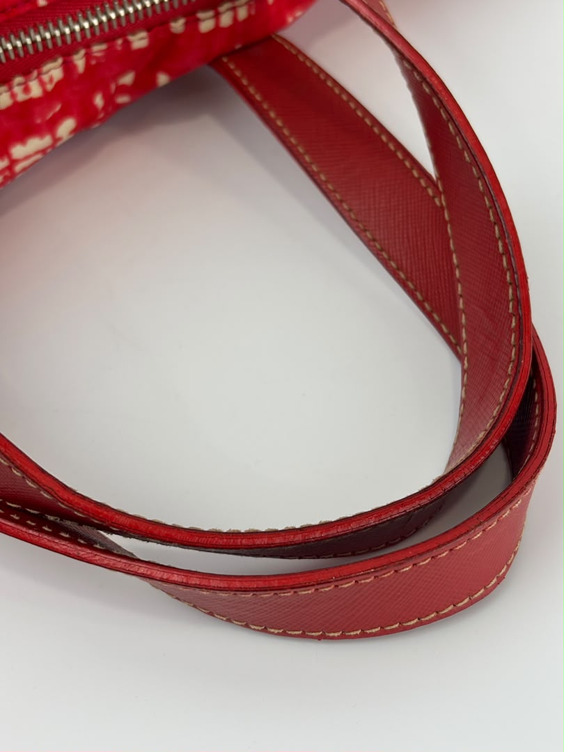 Tessuto Red & White Stampato Nylon 2-Way Tote