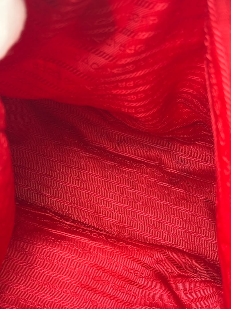 Tessuto Red & White Stampato Nylon 2-Way Tote
