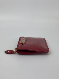 Monogram Vernis Pochette Cles Key & Change Holder in Cherry Red