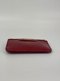 Monogram Vernis Pochette Cles Key & Change Holder in Cherry Red