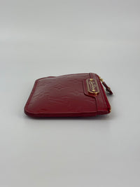 Monogram Vernis Pochette Cles Key & Change Holder in Cherry Red