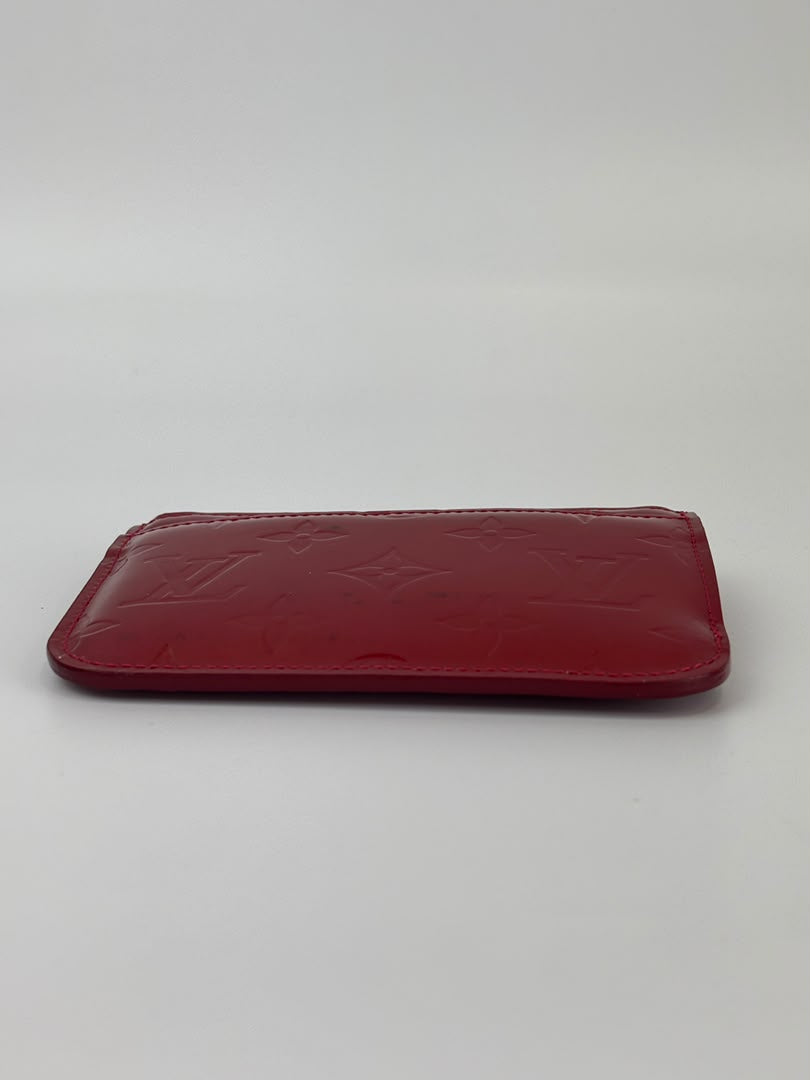 Monogram Vernis Pochette Cles Key & Change Holder in Cherry Red