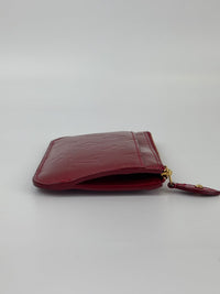 Monogram Vernis Pochette Cles Key & Change Holder in Cherry Red