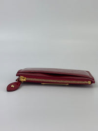 Monogram Vernis Pochette Cles Key & Change Holder in Cherry Red