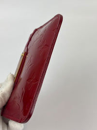 Monogram Vernis Pochette Cles Key & Change Holder in Cherry Red
