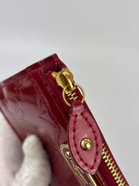 Monogram Vernis Pochette Cles Key & Change Holder in Cherry Red