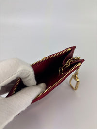 Monogram Vernis Pochette Cles Key & Change Holder in Cherry Red