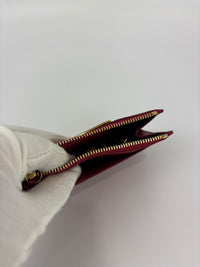 Monogram Vernis Pochette Cles Key & Change Holder in Cherry Red