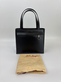 Gancini Top Handle Bag in Black