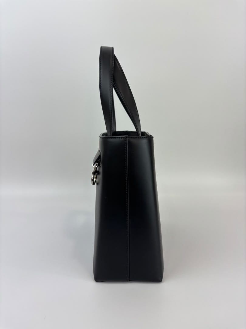 Gancini Top Handle Bag in Black
