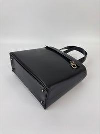 Gancini Top Handle Bag in Black