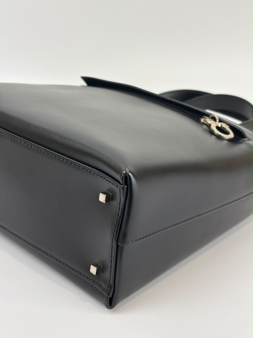 Gancini Top Handle Bag in Black