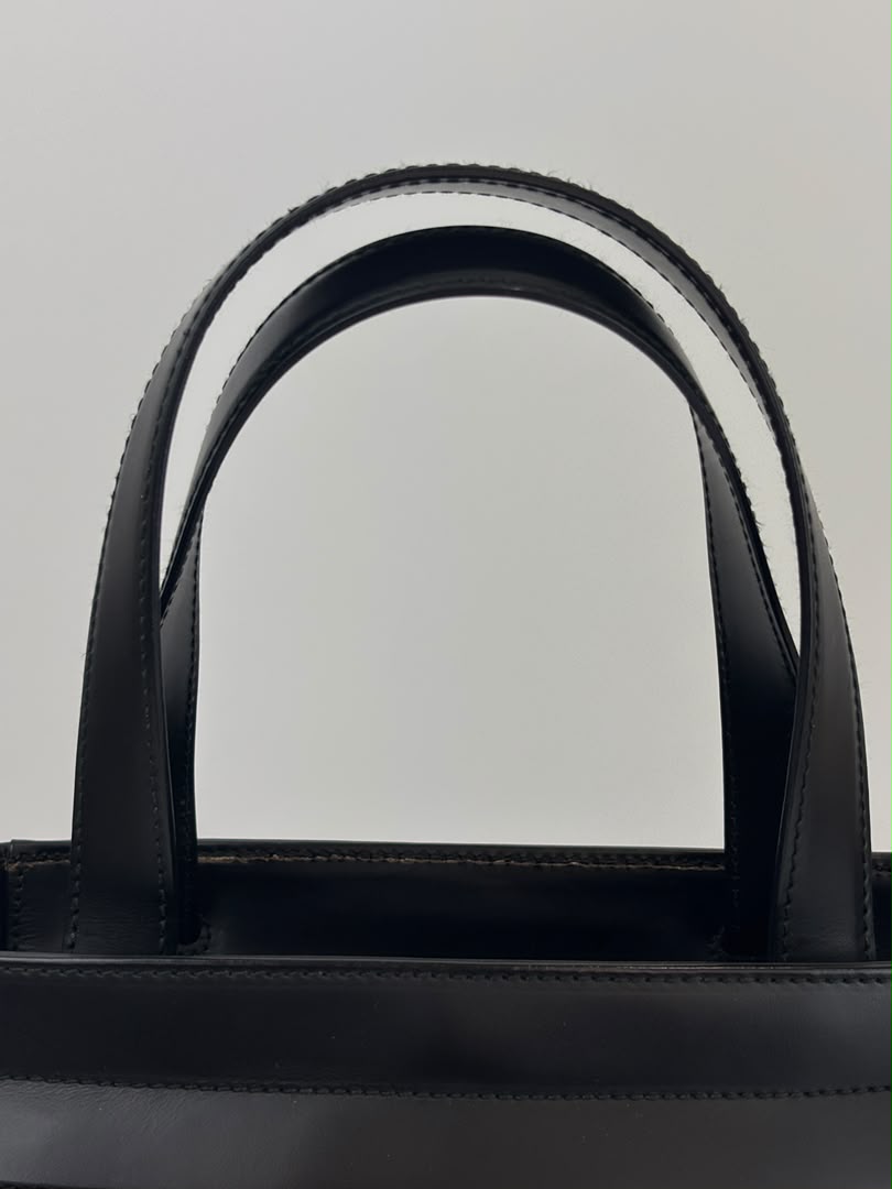 Gancini Top Handle Bag in Black