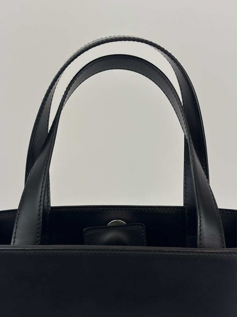 Gancini Top Handle Bag in Black