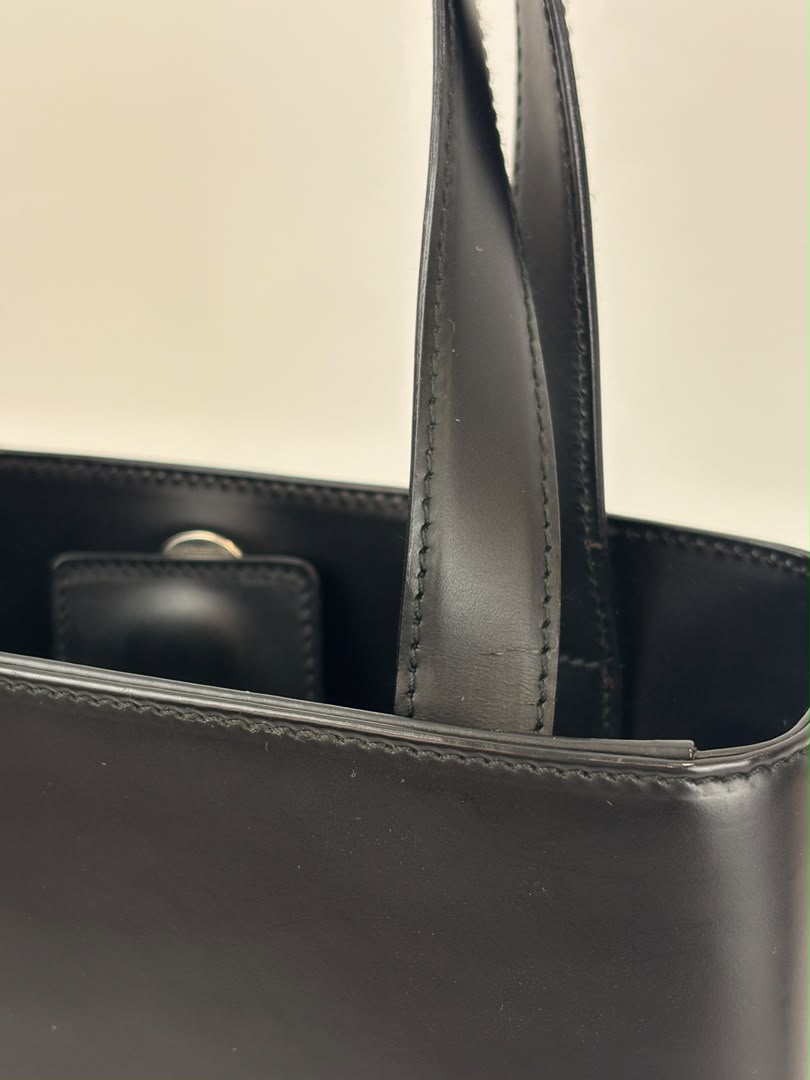 Gancini Top Handle Bag in Black