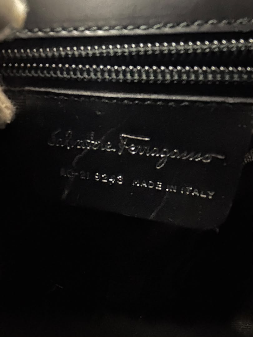 Gancini Top Handle Bag in Black