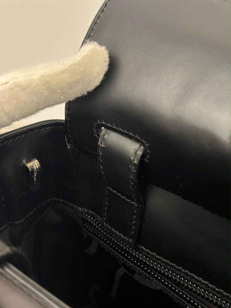 Gancini Top Handle Bag in Black