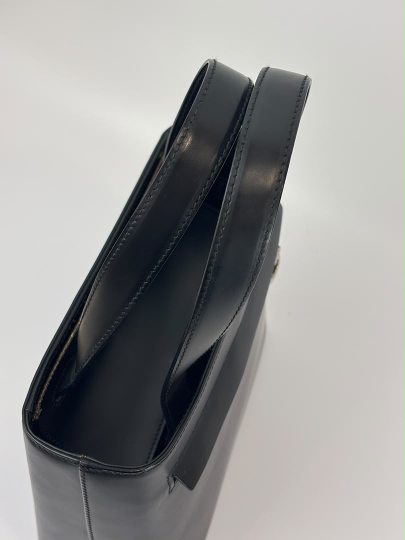 Gancini Top Handle Bag in Black