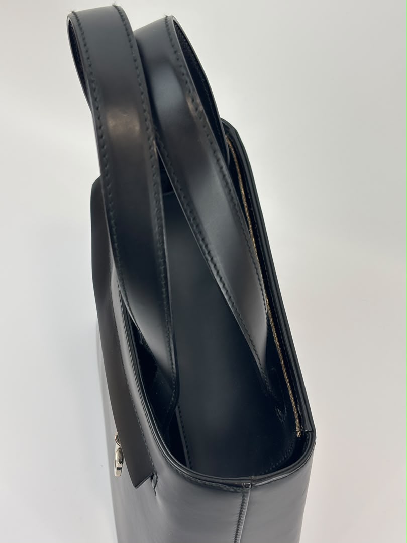 Gancini Top Handle Bag in Black