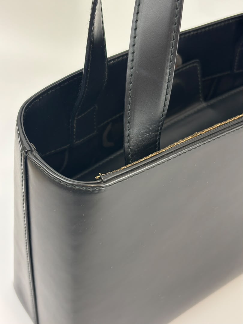 Gancini Top Handle Bag in Black
