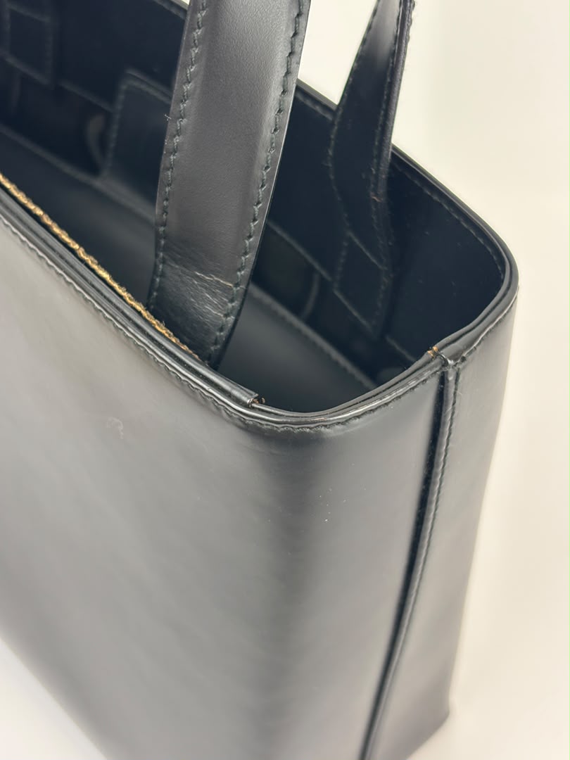 Gancini Top Handle Bag in Black