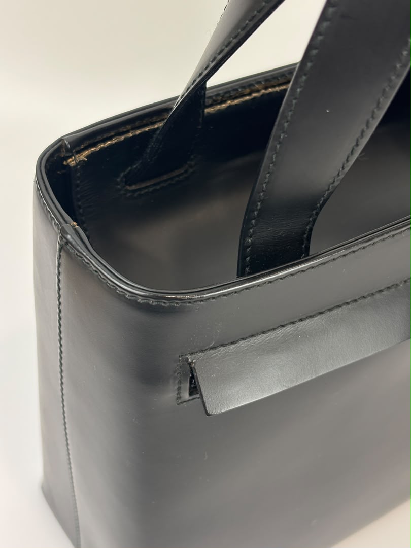 Gancini Top Handle Bag in Black