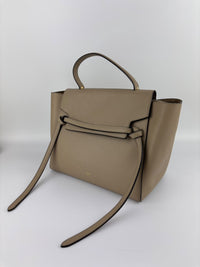 Mini Belt Bag in Light Taupe Grained Calfskin Leather