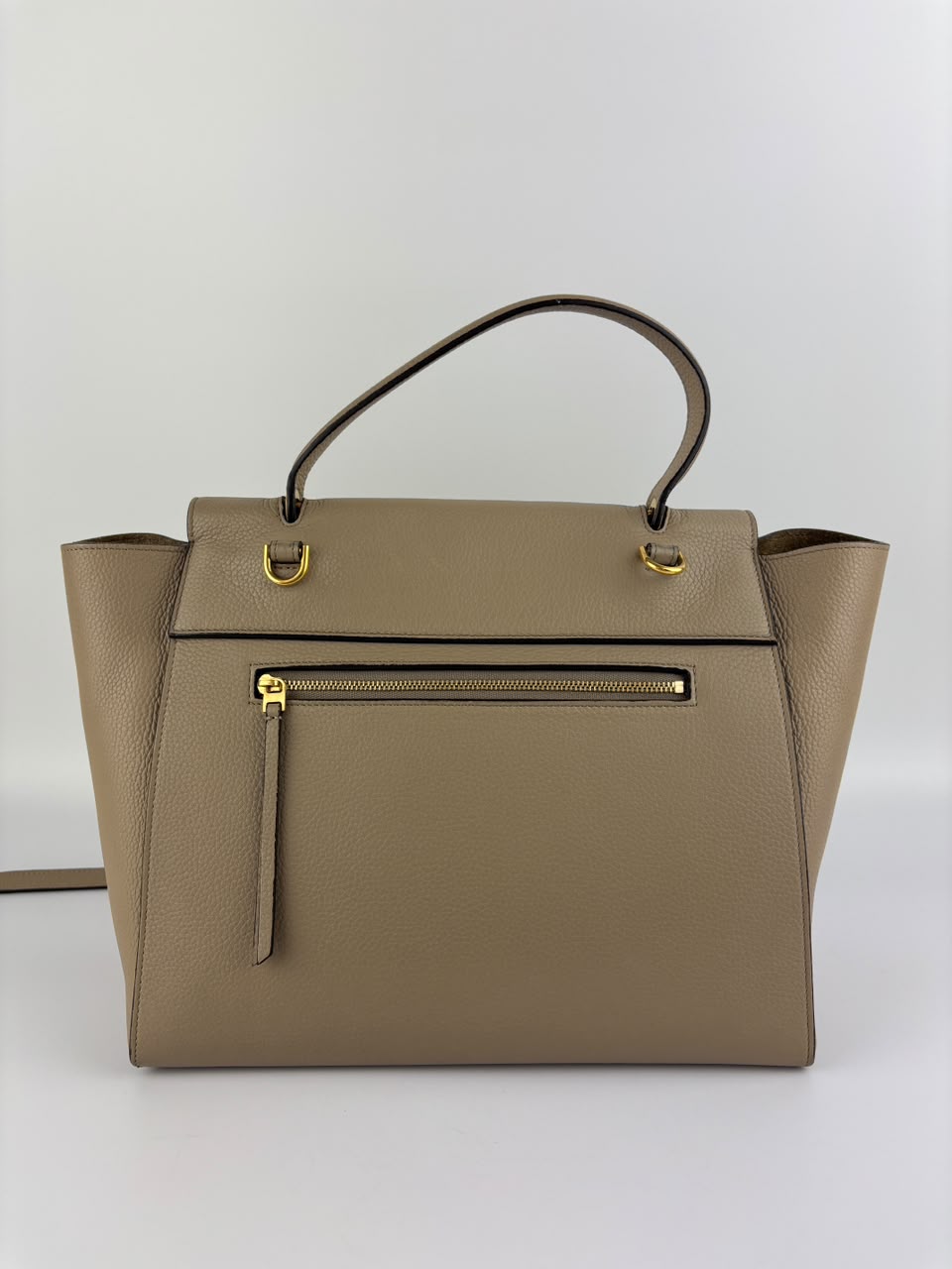 Mini Belt Bag in Light Taupe Grained Calfskin Leather