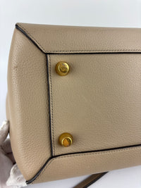 Mini Belt Bag in Light Taupe Grained Calfskin Leather