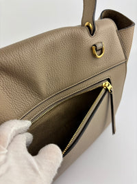 Mini Belt Bag in Light Taupe Grained Calfskin Leather