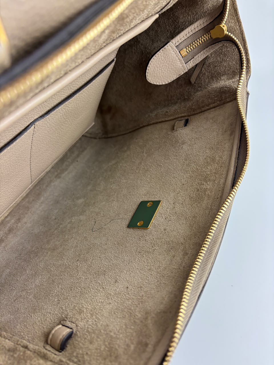 Mini Belt Bag in Light Taupe Grained Calfskin Leather
