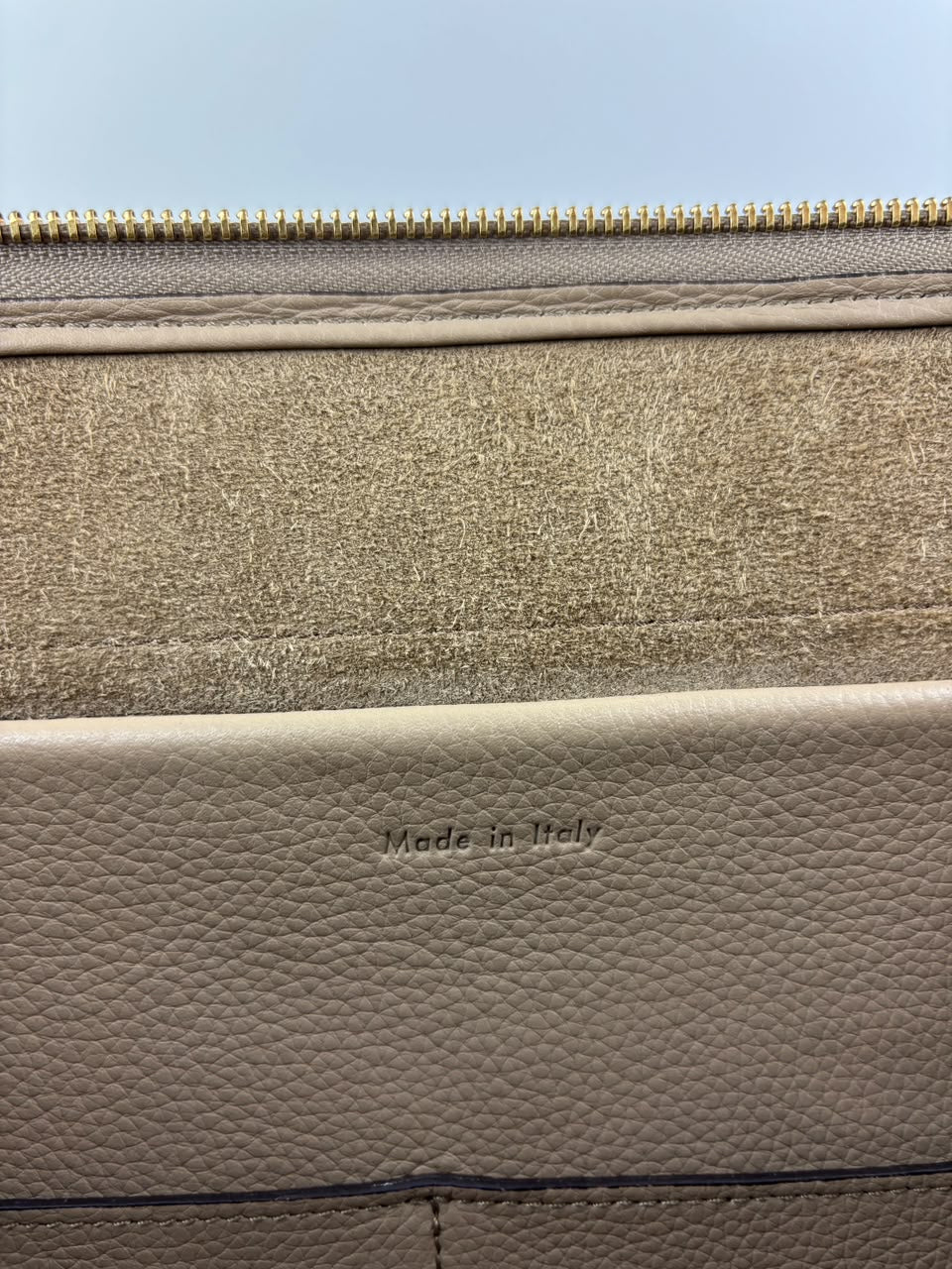 Mini Belt Bag in Light Taupe Grained Calfskin Leather