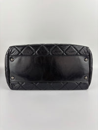 Tote Bag Black Aged Calfskin Leather RHW
