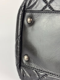 Tote Bag Black Aged Calfskin Leather RHW