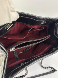 Tote Bag Black Aged Calfskin Leather RHW