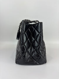 Tote Bag Black Aged Calfskin Leather RHW