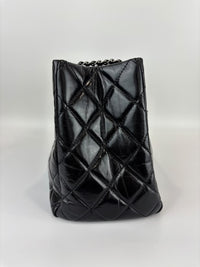 Tote Bag Black Aged Calfskin Leather RHW