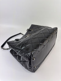 Tote Bag Black Aged Calfskin Leather RHW