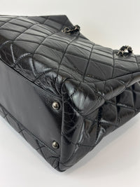 Tote Bag Black Aged Calfskin Leather RHW