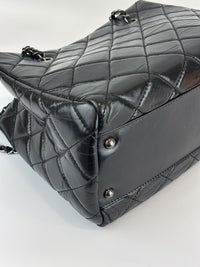 Tote Bag Black Aged Calfskin Leather RHW