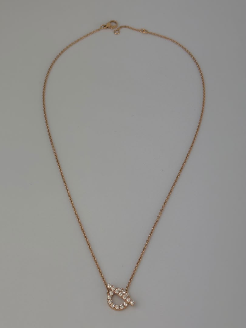Finesse Pendant Necklace Rose Gold with Diamonds