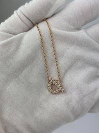 Finesse Pendant Necklace Rose Gold with Diamonds