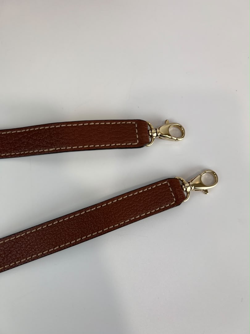 Vintage Brown Pigskin Leather 2-Way Tote