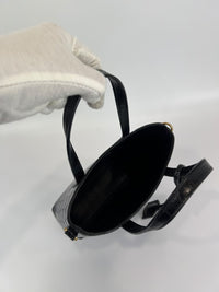 Mini Toy Shopping Saint Laurent in Black Crocodile-Embossed Leather