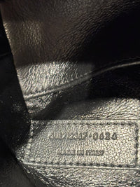 Mini Toy Shopping Saint Laurent in Black Crocodile-Embossed Leather