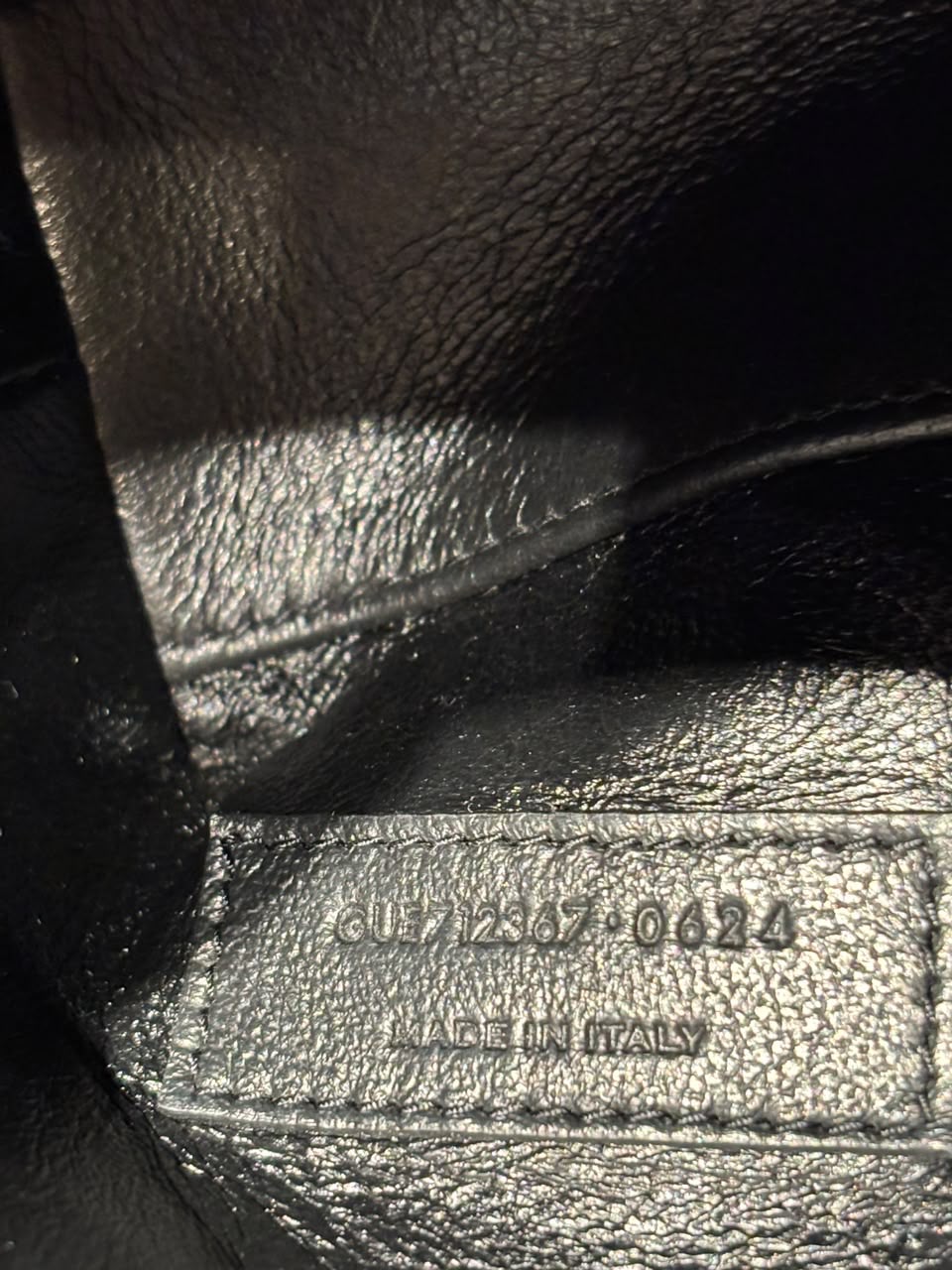 Mini Toy Shopping Saint Laurent in Black Crocodile-Embossed Leather