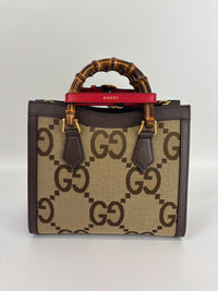 Jumbo GG Canvas Diana Small Tote