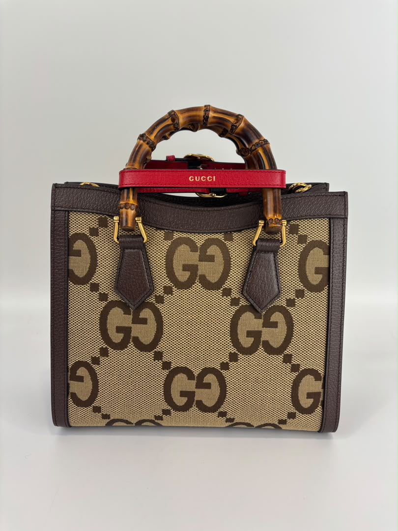 Jumbo GG Canvas Diana Small Tote