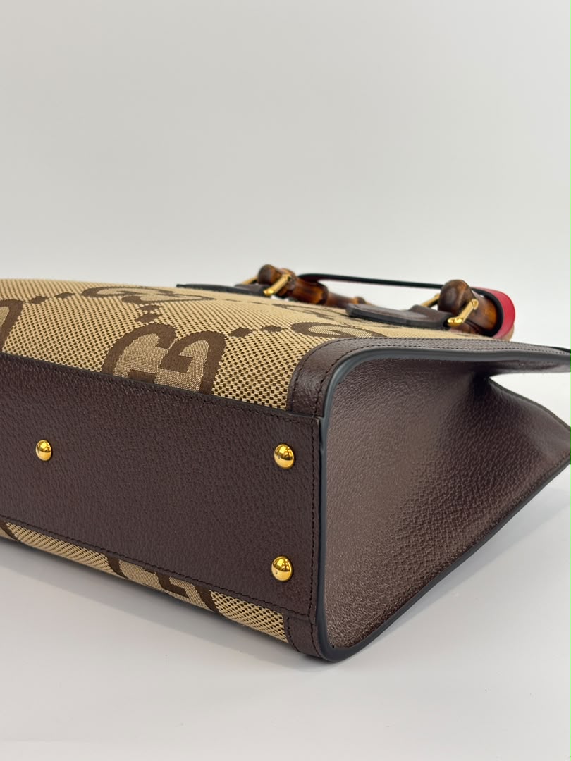 Jumbo GG Canvas Diana Small Tote