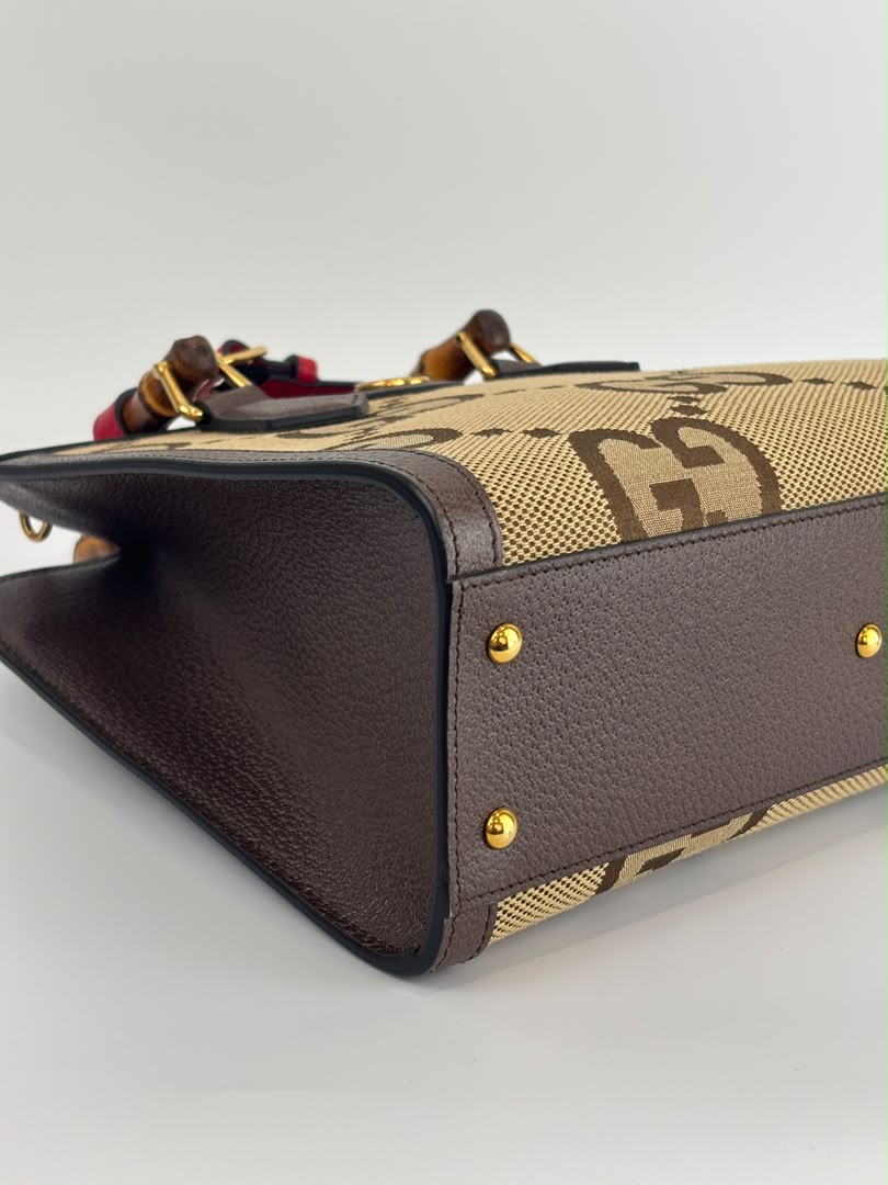 Jumbo GG Canvas Diana Small Tote